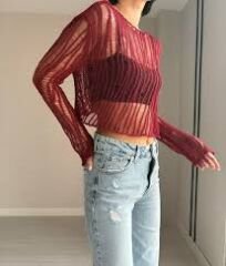 Fileli Crop Bluz